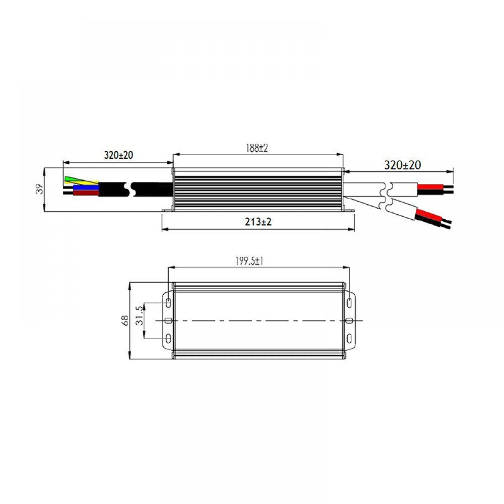 LED voeding | 24V | 100W | IP67 | DC stekker
