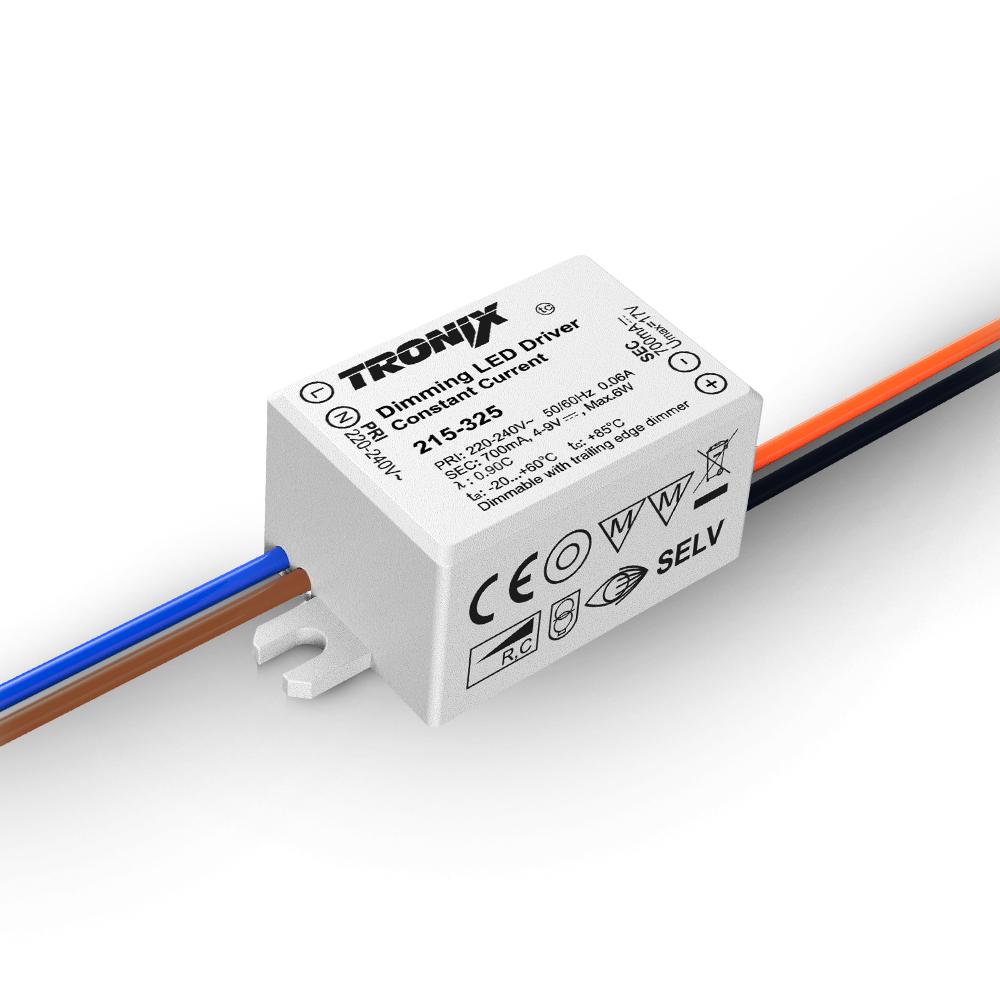 LED voeding | 700mA | 6 watt | IP20 | 4 ~ 9 volt | dimbaar