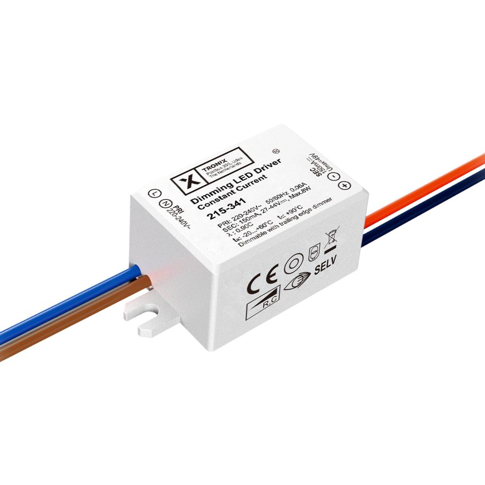 LED voeding | 150mA | 8 watt | IP20 | 27 ~ 44 volt | dimbaar