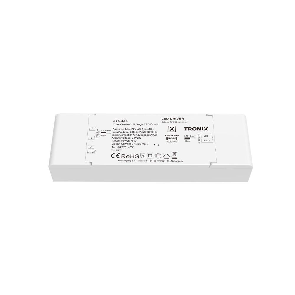 LED voeding | 24V | 75W | fase-afsnijding | binnen