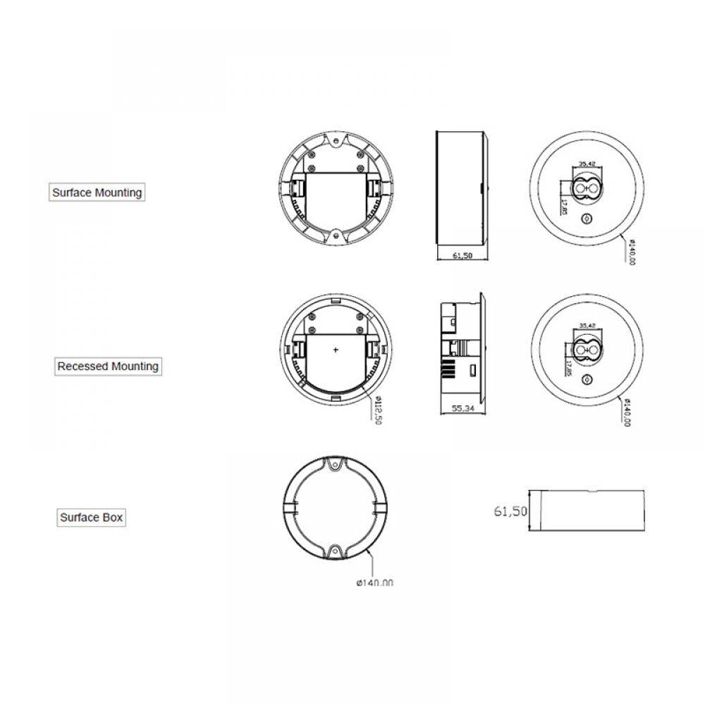 Nood downlight | 3W | Ø140mm