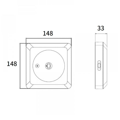 Nood downlight | 3W | 148*148mm