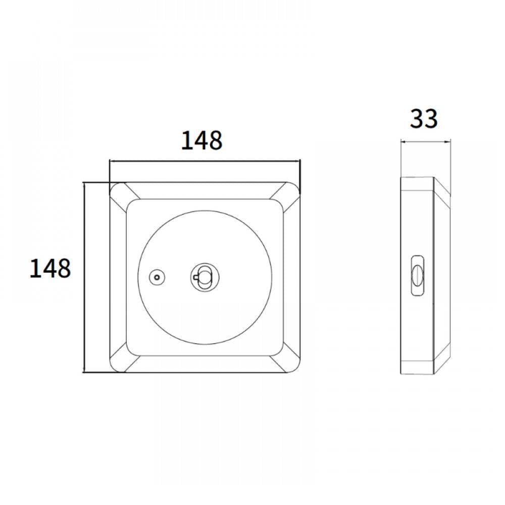 Nood downlight | 3W | 148*148mm
