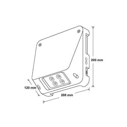 Nood wandlamp IP66 | 5/10W 3-CCT | zwart | auto test