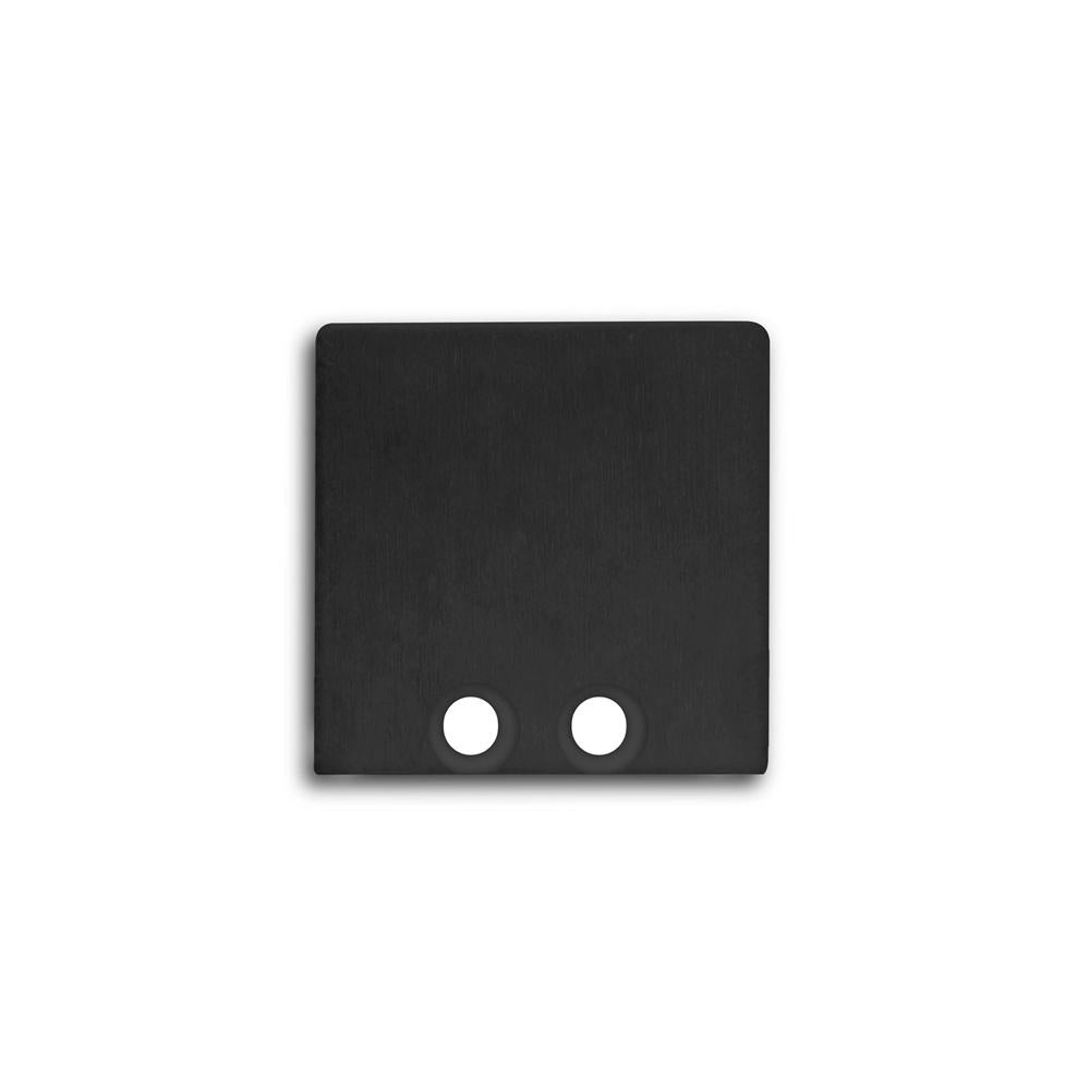 E58B eindkap zwart RAL9005 profiel PN8, 2 st