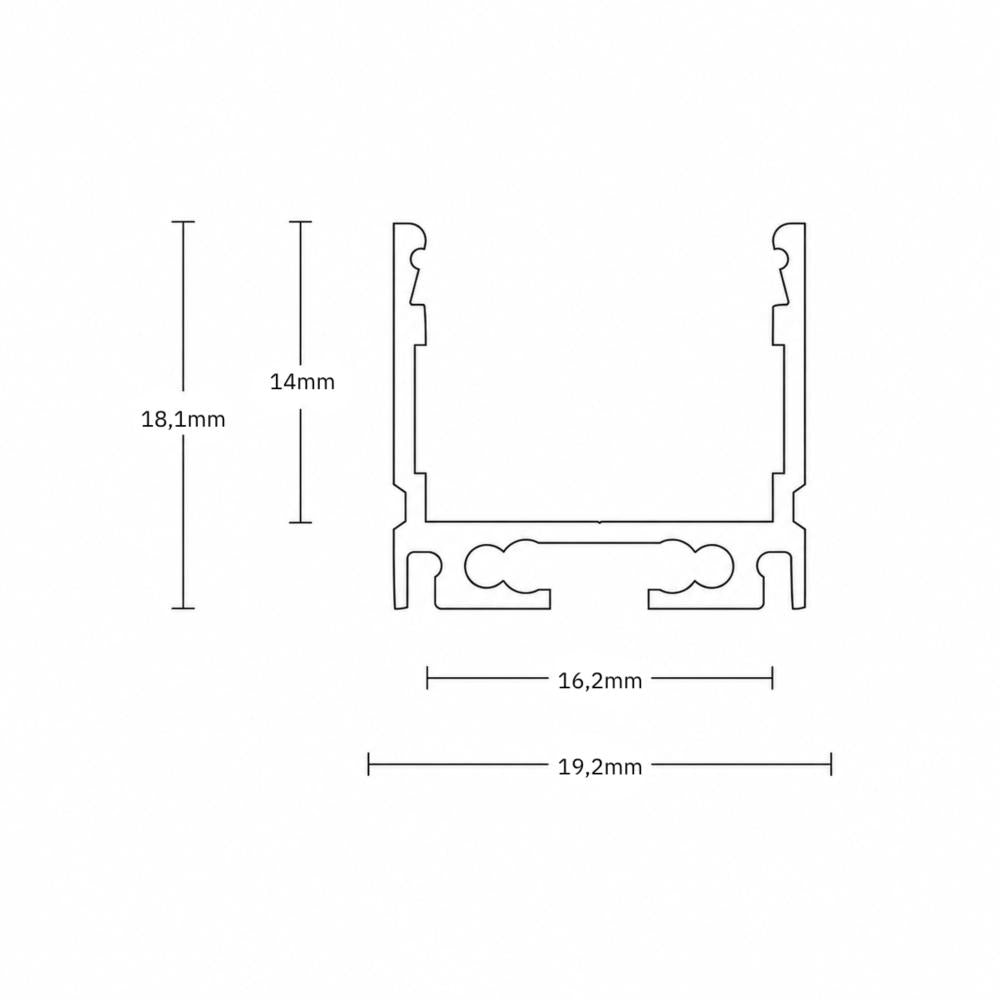 PN8 LED profiel 200cm