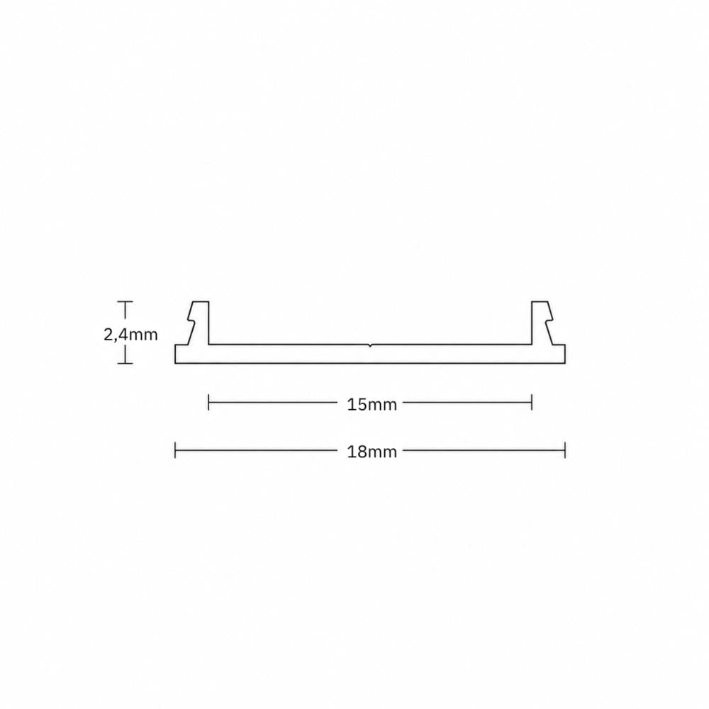 PO13 LED profiel 200cm, buigbaar, LED strips max. 15mm