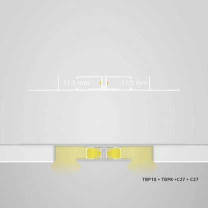 TBP8 LED gipsplaat profiel 200 cm, LED strips max. 11 mm