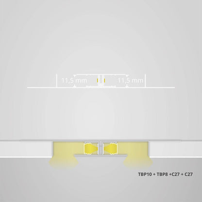 TBP10 LED gipsplaat profiel 200 cm, LED strips max. 11 mm