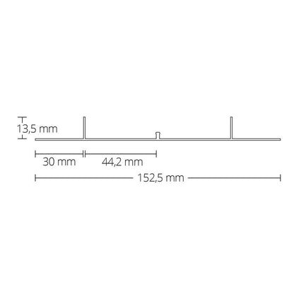 TBP10 LED gipsplaat profiel 2m, zwart RAL9005 strips max.11mm