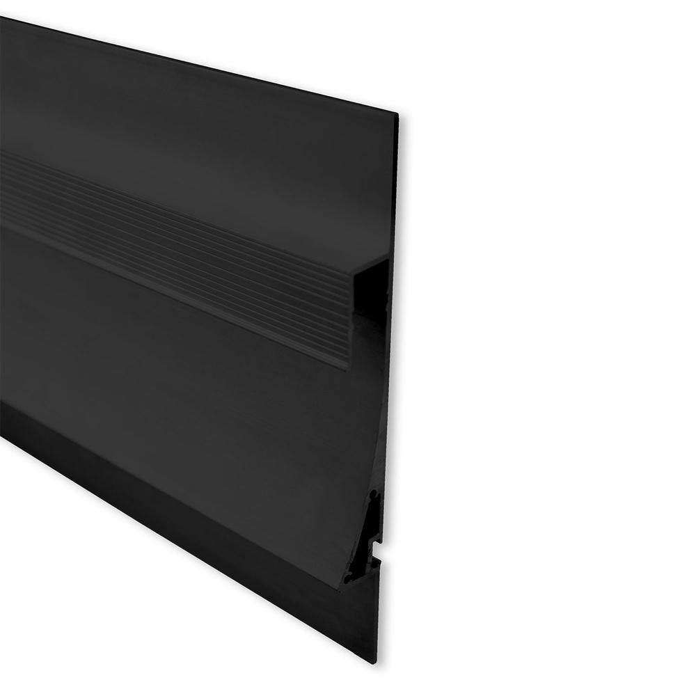 TBP12 LED gipsplaat profiel 200 cm, zwart RAL 9005, LED strip