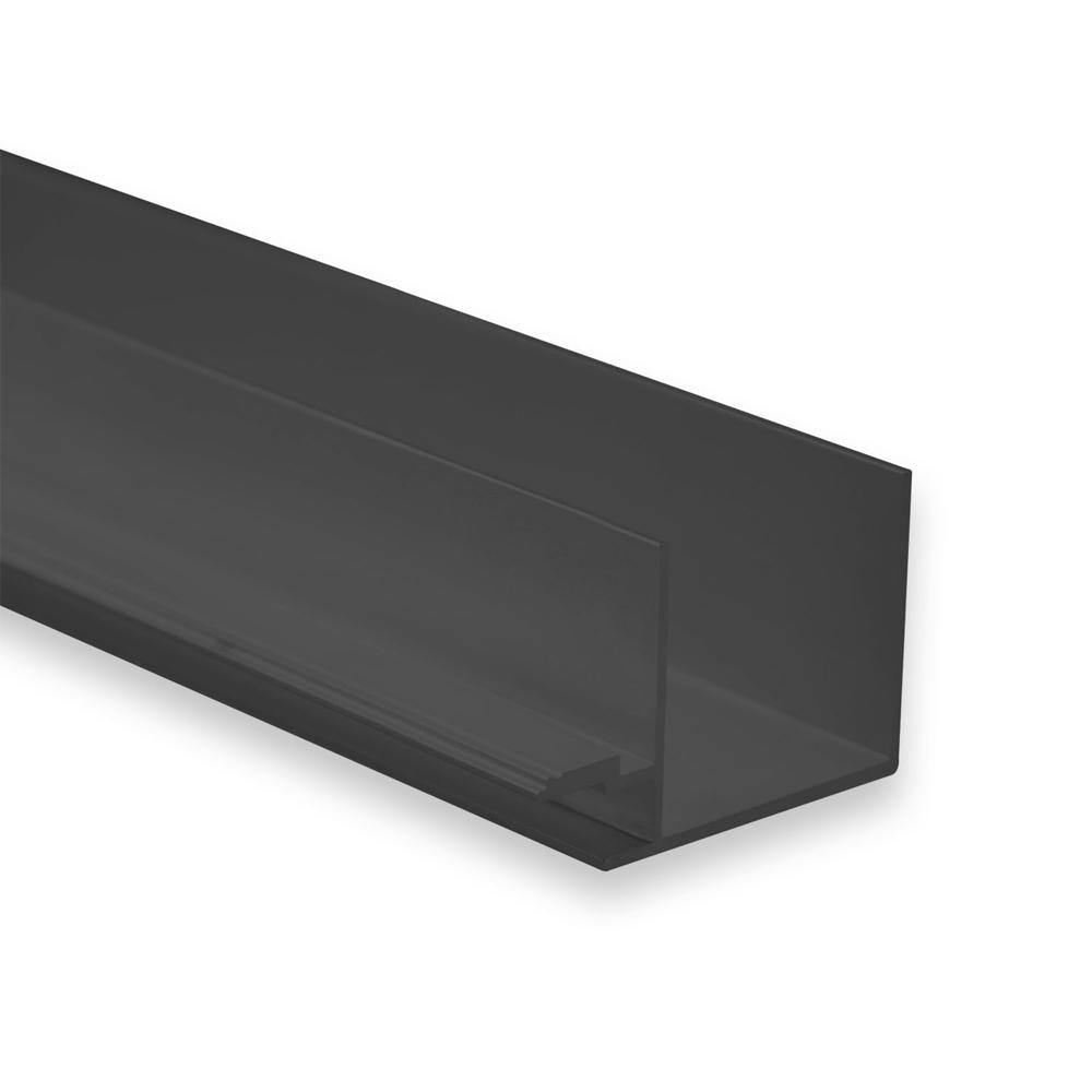 TBP1 LED gipsplaat profiel 200 cm, zwart RAL 9005, LED strips