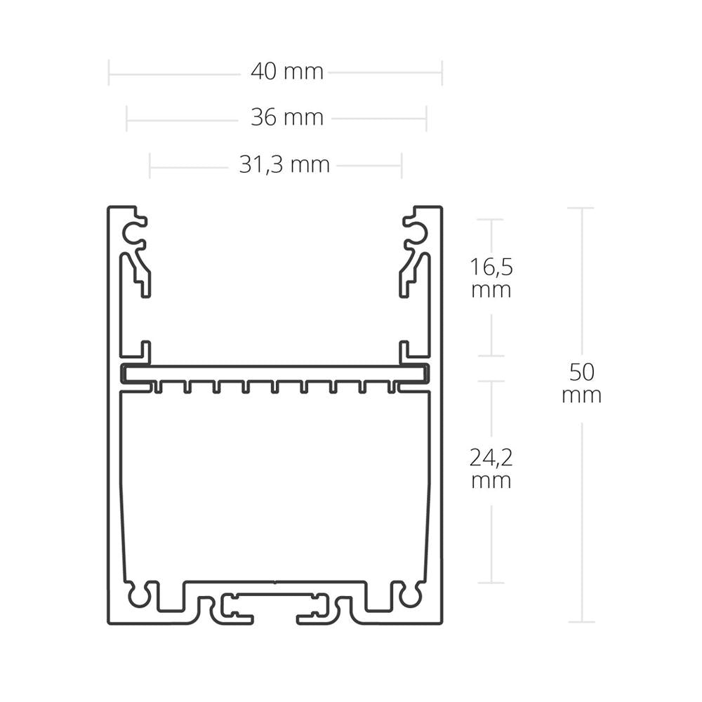 PN17 LED profiel 2m