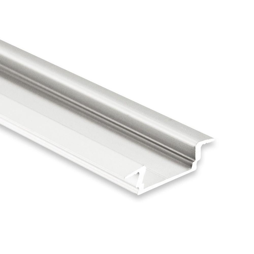 PL8 LED profiel 200cm, plat / vleugel, LED strips max. 12mm