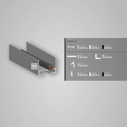PL10 LED profiel / universeel 200cm