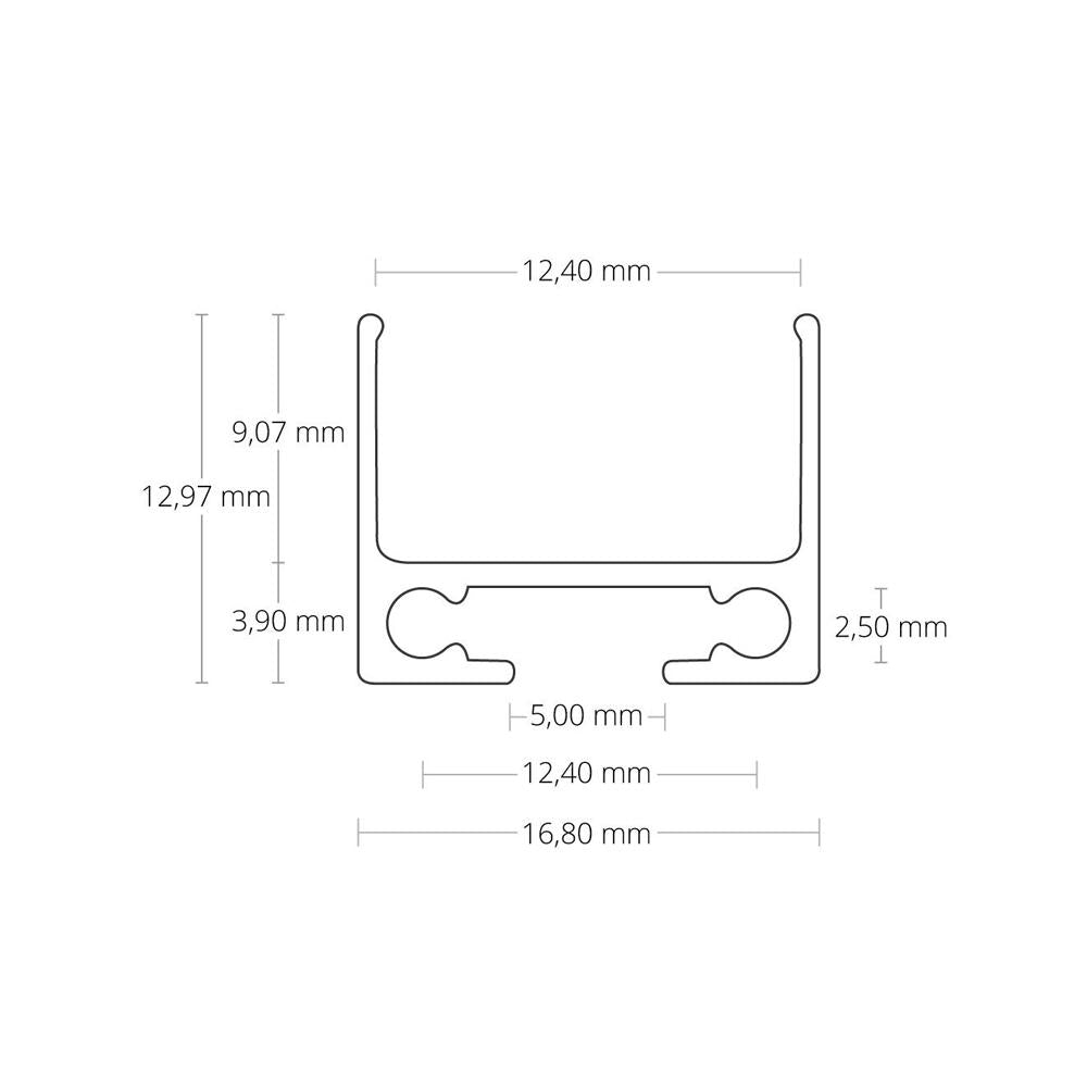 PL10 LED profiel / universeel 200cm