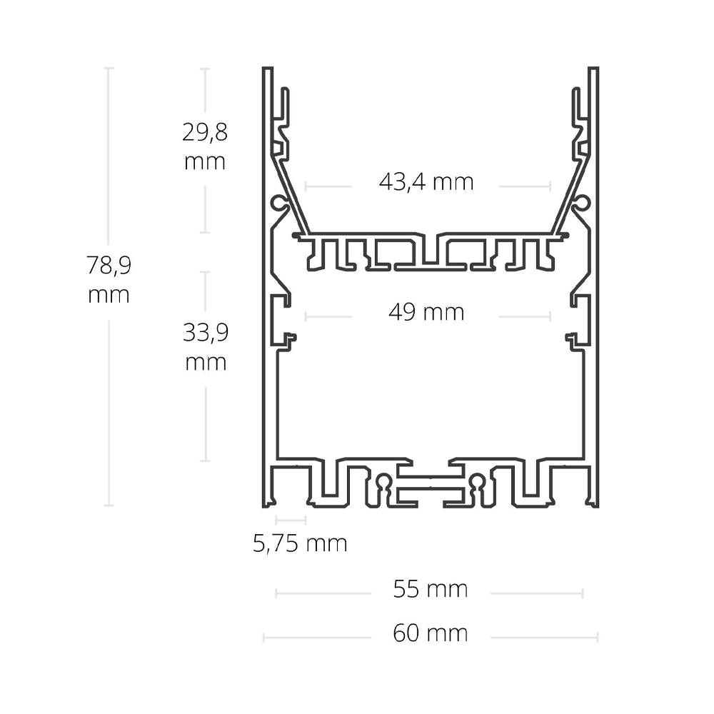 LL2 licht profiel 200cm