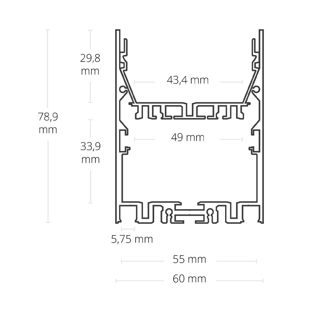 LL2.1 inleg profiel 200cm, alu geadoniseerd
