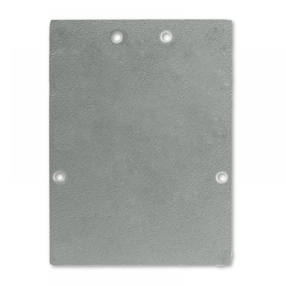 E74 eindkap zilver voor profiel LL2, incl. schroeven, 2 st