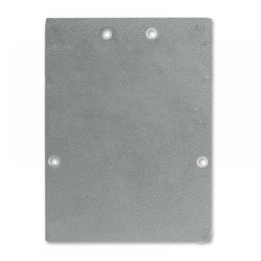 E74 eindkap zilver voor profiel LL2, incl. schroeven, 2 st