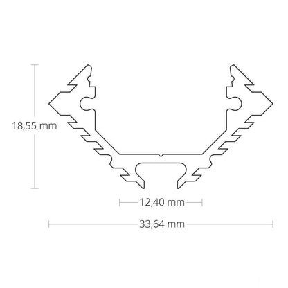 PL11 LED profiel 200cm, LED strips max. 12 mm