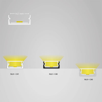 SL8/NL8 LED constructie profiel 200cm