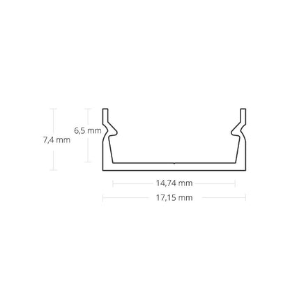 SL8/NL8 LED constructie profiel 200cm