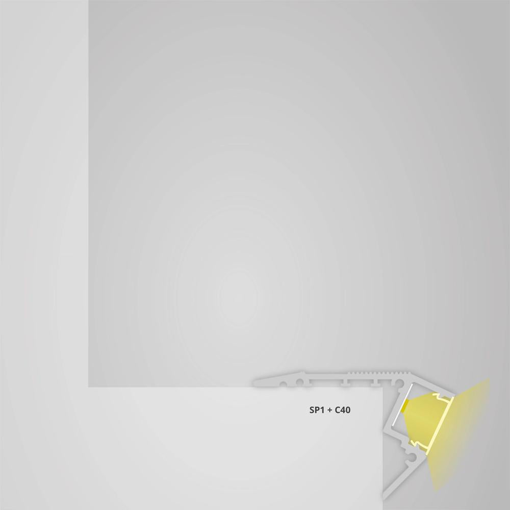 SP1 LED trapprofiel 200cm, LED strips max. 12mm