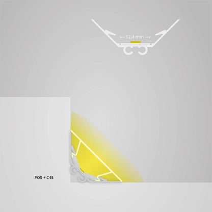 PO5 hoek profiel 200 cm, LED strips max. 12 mm geanodiseerd