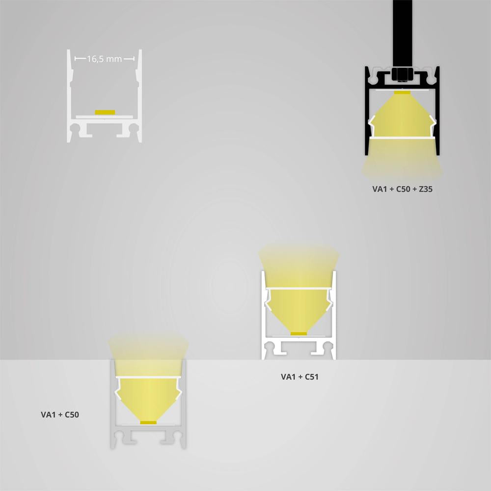 VA1 opbouw profiel 200cm