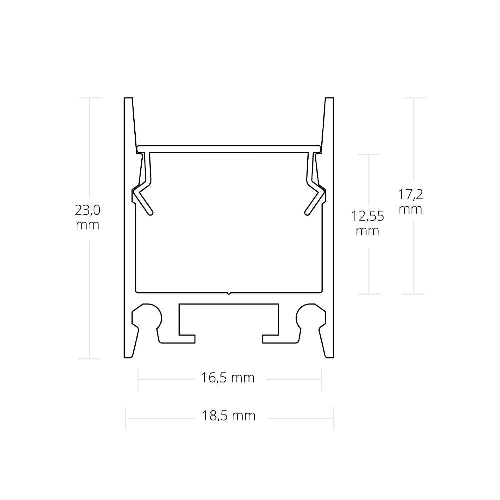 VA1 opbouw profiel 200cm