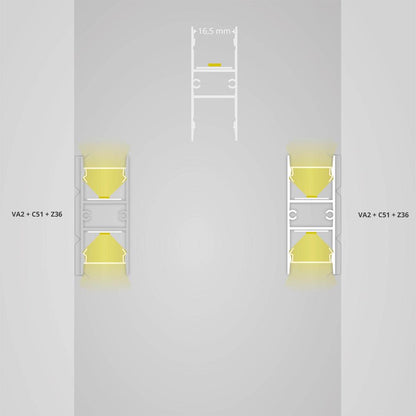 VA2 opbouw profiel 200cm