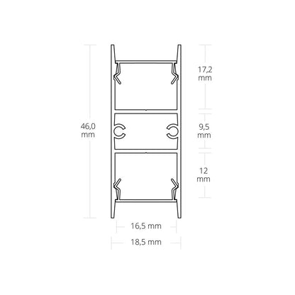 VA2 opbouw profiel 200cm