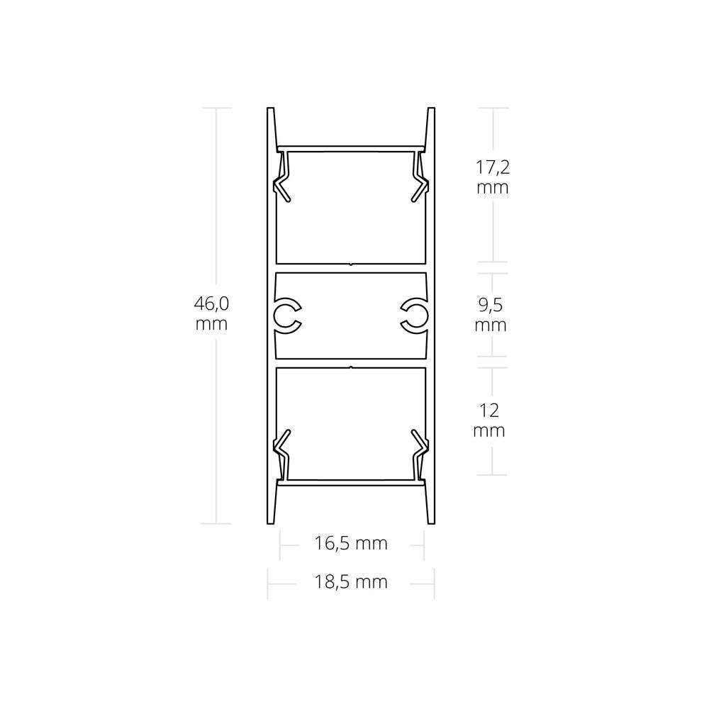 VA2 opbouw profiel 200cm