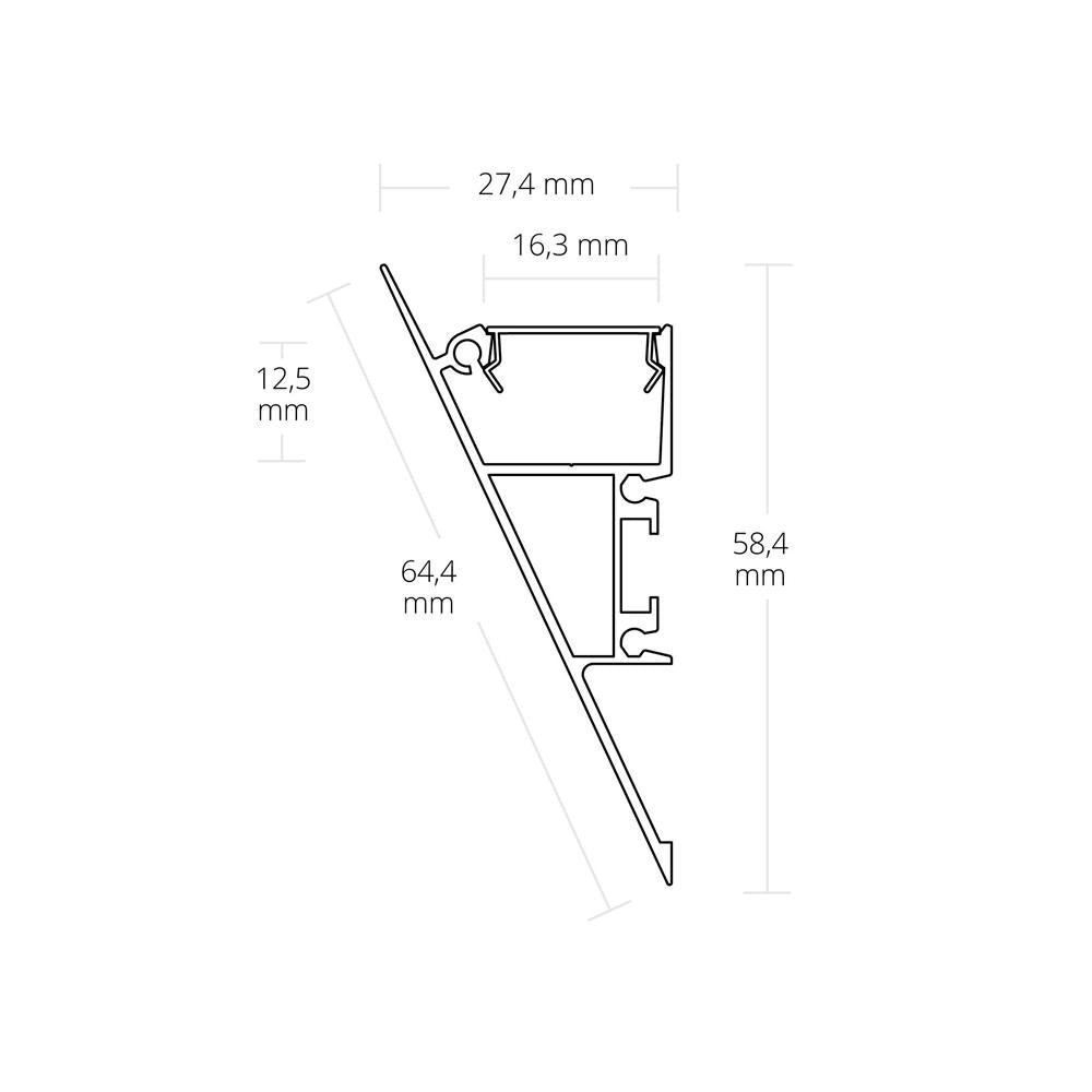 VA3 opbouw profiel 200cm
