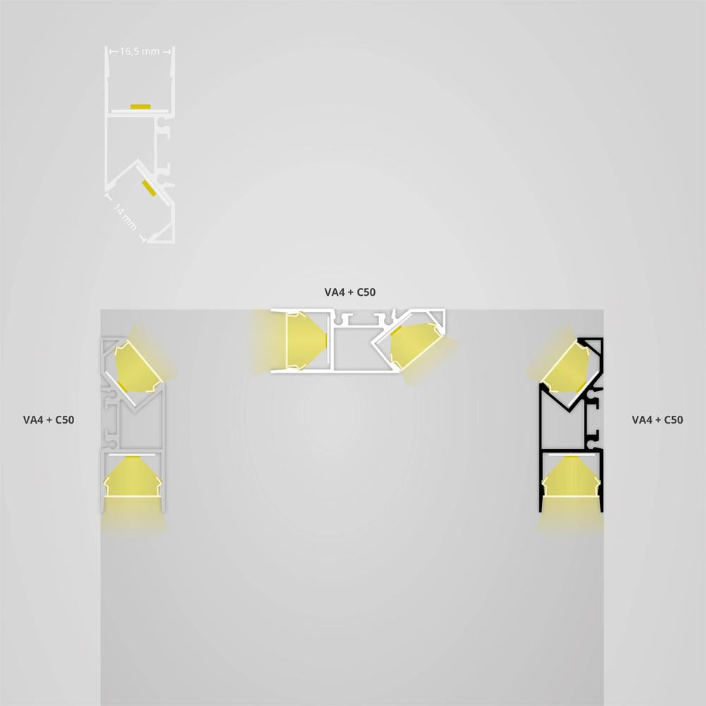 VA4 opbouw profiel 200cm