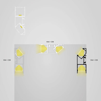 VA4 opbouw profiel 200cm