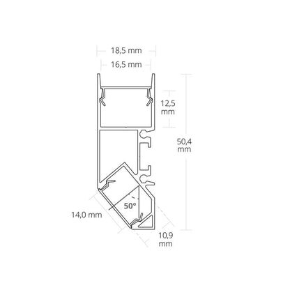 VA4 opbouw profiel 200cm