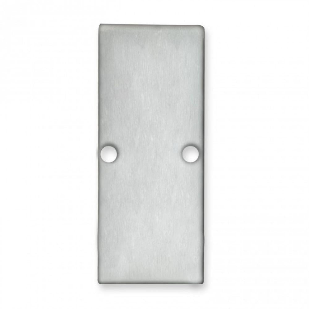 E90 eindkap geanodiseerd aluminum voor profiel VA2 incl. schroeven