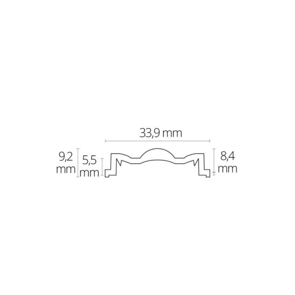 C67 Lens schuif afdekkap 60° voor PN17V2, 117,6cm