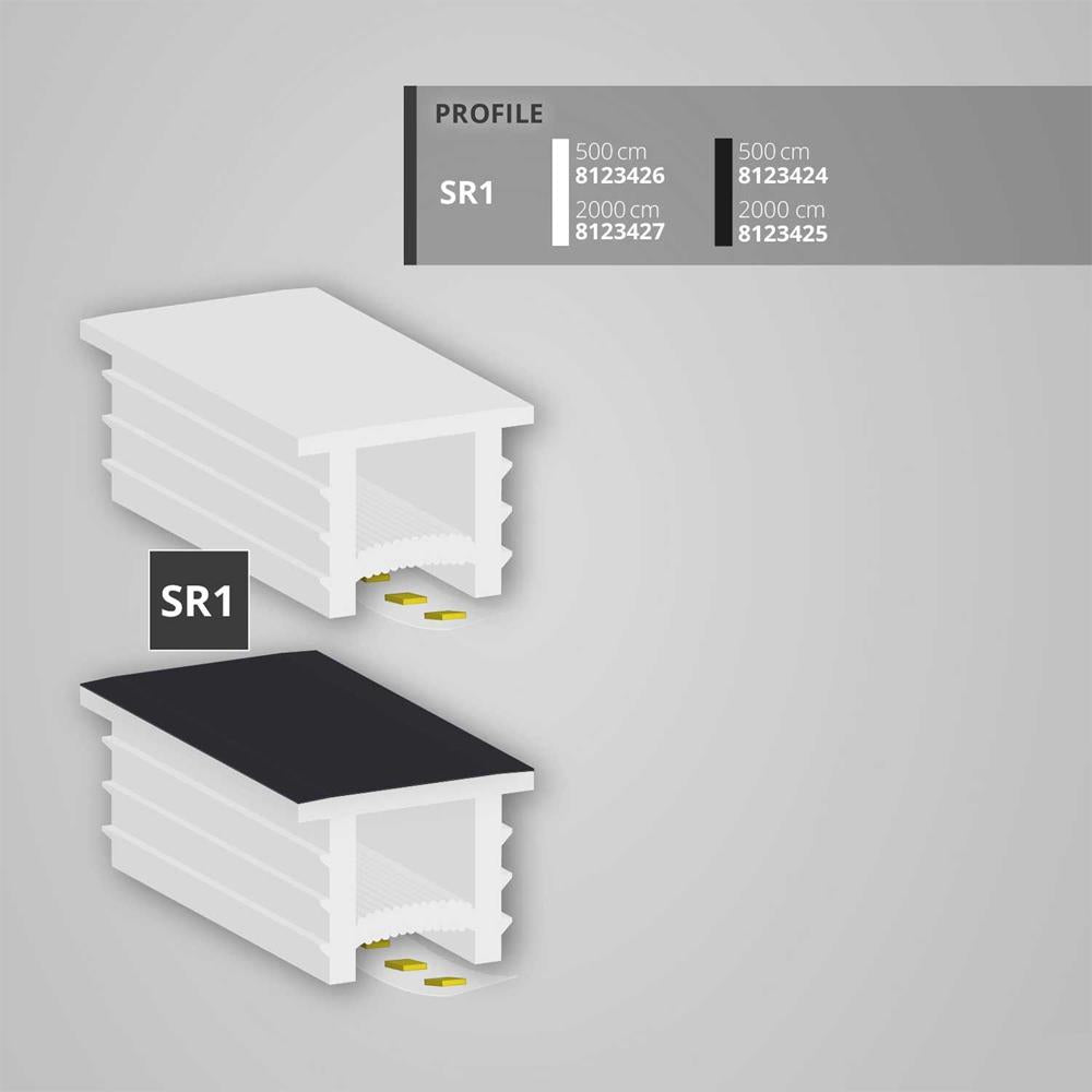 SR1 Inbouw siliconen afdekkap, 10x10mm, Twist+Bend