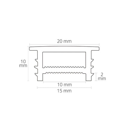 SR2 Inbouw siliconen afdekkap, 10x15mm, Twist+Bend