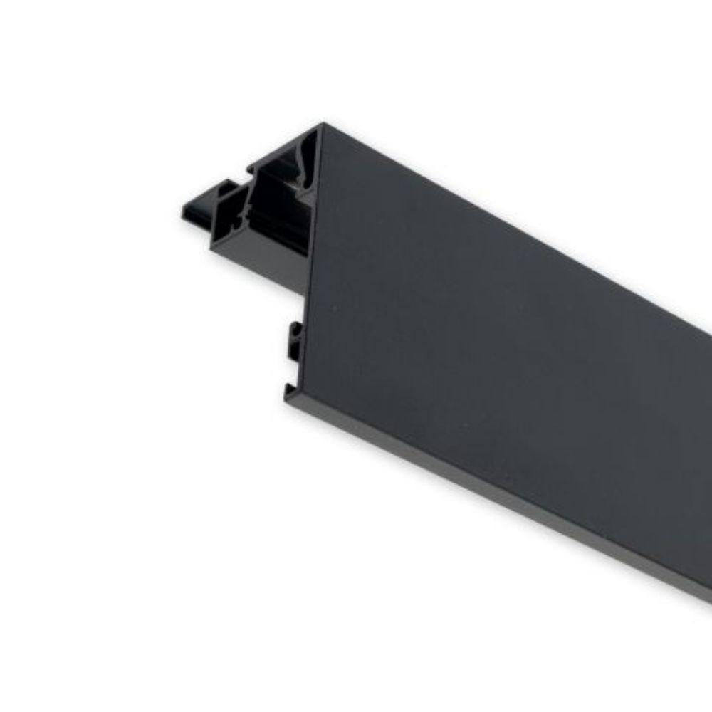 VP4 gordijnprofiel met lijst, zwart RAL9005, 200 cm