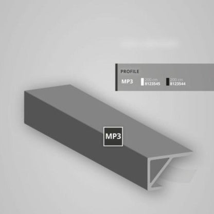 MP3 LED opbouwprofiel 200 cm
