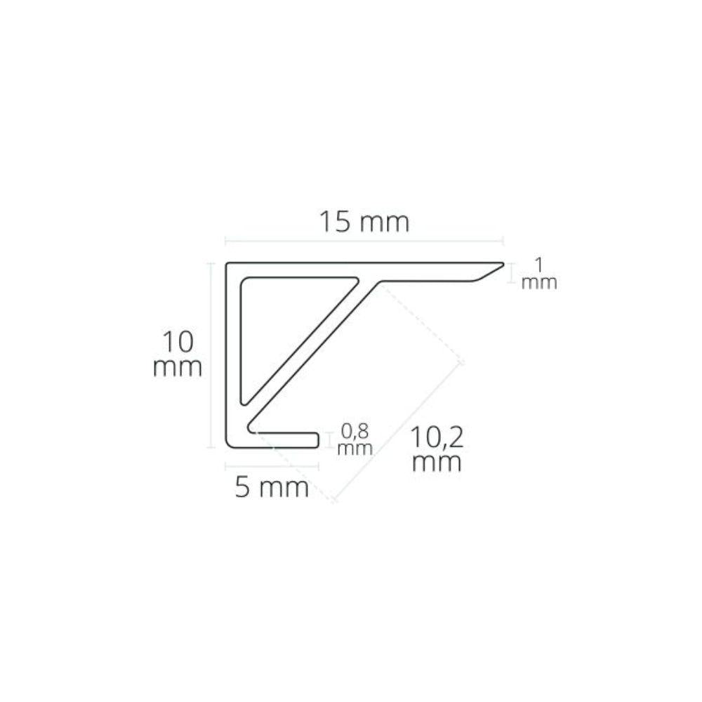 MP3 LED opbouwprofiel 200 cm