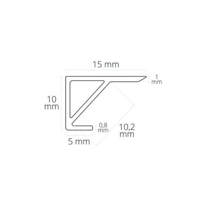 MP3 LED opbouwprofiel 200 cm
