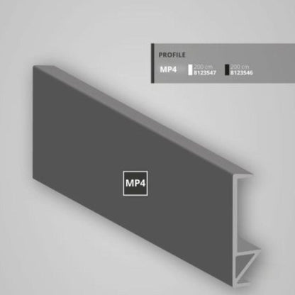 MP4 LED-opbouwprofiel 200 cm
