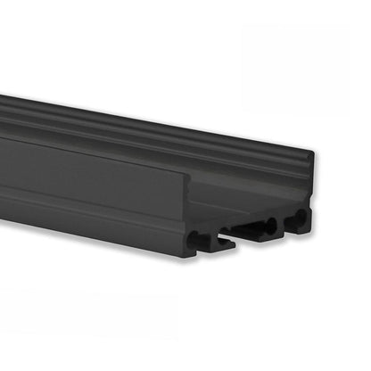 PN4 LED profiel 200cm zwart RAL9005 LED strips max. 20mm