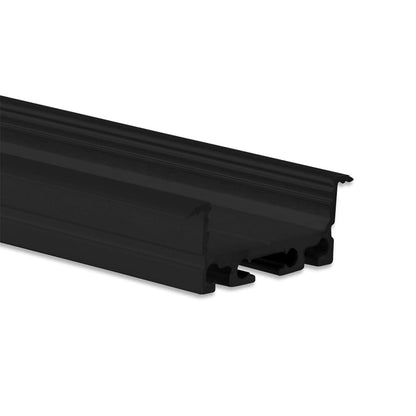 PN5 invoeg profiel 200 cm, plat/vleugel, zwart RAL 9005