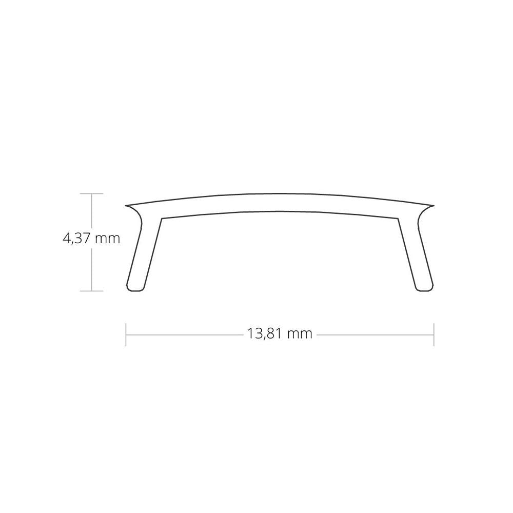 C1 afdekkap zwart/mat 2m profiel PL1/PL2/PL3/PL7/PL8